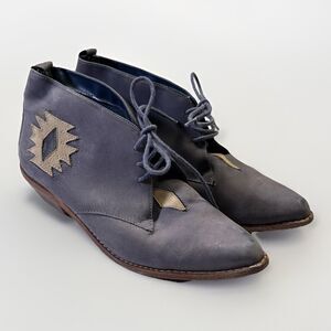 Dingo Women’s 7M Leather Ankle Boots – Vintage Western Boho Made in Brazil